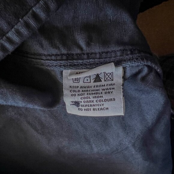 Superdry Japan brand British Design Dark Blue Cotton/Flax US Size Small NWOT - Picture 8 of 9